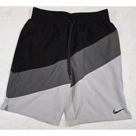Nike Contend Volley 5" Swim Trunks Shorts Mens XL Mesh Black Gray 30x5 - Picture 1 of 12